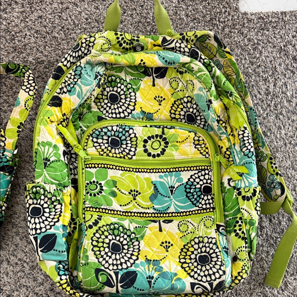 Vera Bradley Green and Blue Floral Bag